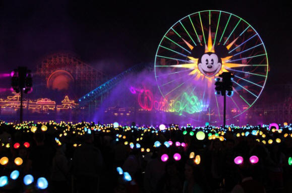 Disneyland Resort Adds Dazzling, New Nighttime Spectaculars for Its Diamond Celebration, Beginning May 22. World of Color spectacular in Disney California Adventure
