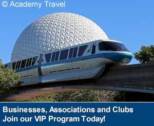 Academy Travel is a Diamond Earmarked Disney Travel Agency - Ask about VIP program today