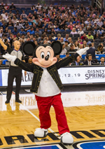 Mickey Mouse made a surprise on-court appearance.
